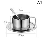 Coffee Cup Double Layer Hot Resistant Coffee Cup Set Stainless Steel Tea Cup