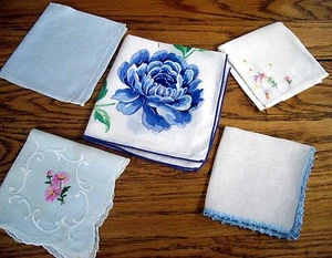 Juego Mixto Pañuelo Pañuelo Vintage ~ Juego de 5 ~ - Imagen 1 de 6