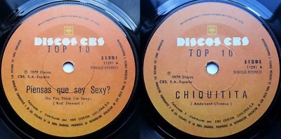 TOP 10 (TOP OF THE POPS) CHIQUITITA (ABBA) 1979 1/1 STAMPERS RARE CHILEAN PRESS! - Image 1 of 4