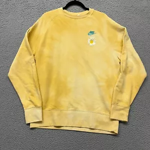 Nike Crew Neck Mens XXL Yellow Tye Dye Flower French Terry "Have A Nike Day" - Picture 1 of 13