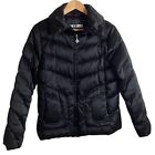 Black Down Puffer Jacket Size S Izsport Full Zip Pockets Minimal Neutral Unisex