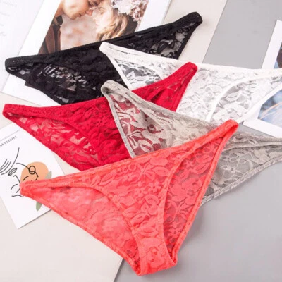 5 Pack Lot Sexy Womens Lace Panties Briefs Low Waist Bikini Underwear Lingeries - image 1 of 4