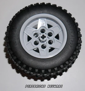 Lego Technic Technik 1 Rad Reifen 75,1 x 28 hellgraue Felge NEUWARE - Bild 1 von 2