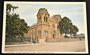 Catedral de San Francisco de Asís Santa Fe Nuevo México Casi Nuevo Postal PC 1920s - Imagen 1 de 1