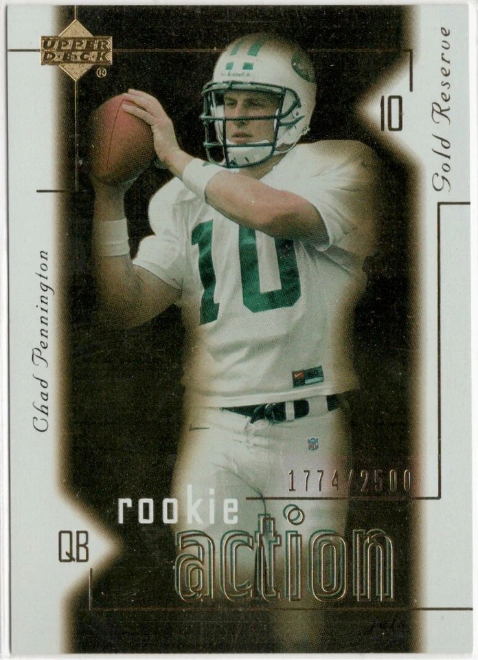 2000 Upper Deck Gold Reserve Chad Pennington Rookie Card #180 /2500 Jets - Image 1 of 1