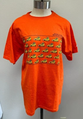 Camiseta Vintage Bay Hay & Feed Rolling Bay Washington Tractor Naranja Talla S Años 90 Foto 1 de 4