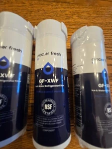 3 Pack GLACIER FRESH GF-XWF Refrigerator Water Filter Replacement for GE XWF NEW - Picture 1 of 2