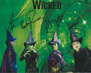 Lucie Jones Kerry Ellis Rachel Tucker Alice Fearn HAND Signed 8x10 Photo Wicked - Picture 1 of 2