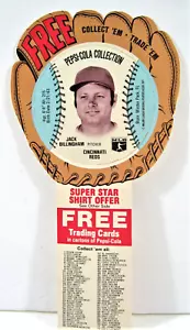 Guanto vintage 1977 Jack Billingham Pepsi MLB scheda disco Cincinnati rossi vecchio stock - Foto 1 di 3