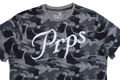 CAMISETA PRPS JEANS CAMUFLAJE LOGO MANGA CORTA HOMBRE JERSEY GRANDE ALGODÓN E00S605 Foto 1 de 4
