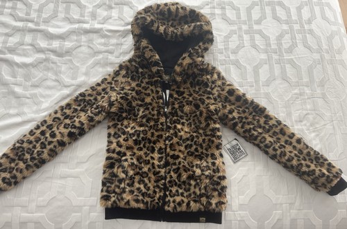 UNDERCOVER Victorias Secret Rosa Edizione Limitata Felpa con Cappuccio Giacca Pelliccia Leopardata Cappotto Reversibile