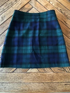 J. Crew Wollmischung Rock Schulmädchen kariert Vorbereitung Academia New England Gr. 4 - Bild 1 von 12