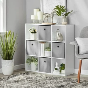 Mainstays 9-Cube Storage Organizer – White | Functional & Stylish - Picture 1 of 9