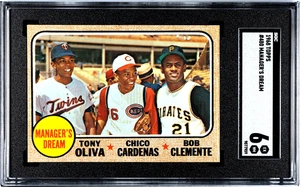 SGC 6 - 1968 Topps #480 Roberto Clemente Manager's Dream Twins/Reds/Pirates HOF - Picture 1 of 2