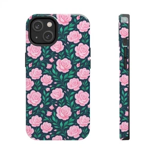 Floral Phone Cases, Pink Rose Pattern, Stylish Protection, Gift for Her - Picture 1 of 37