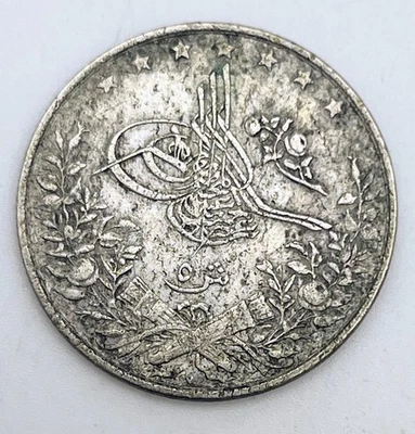 1899 W (1293) Egypt 5 Qirsh Piastres KM#294 Silver .833 Berlin Mint Scarce - Image 1 of 2