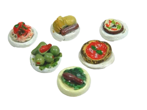 Piatto con Pietanze cm 1,5/2 per Pastori Alti Cm 7/8 - Minuterie per Presepe - Bild 1 von 35