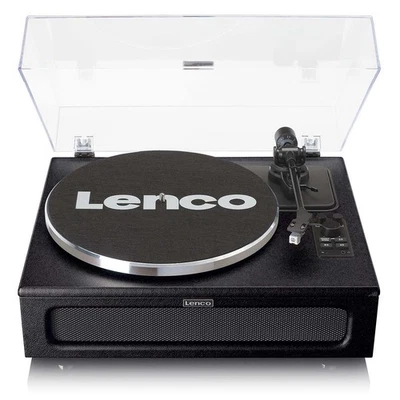 Lenco LS-430BK - Plattenspieler mit 4 eingebauten Lautsprechern - 40 Watt RMS -  - Bild 1 von 4