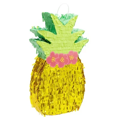 Pineapple Pinata for Hawaiian Luau Party Decorations, Kids Birthday, 16.5x10x3" - Image 1 of 4