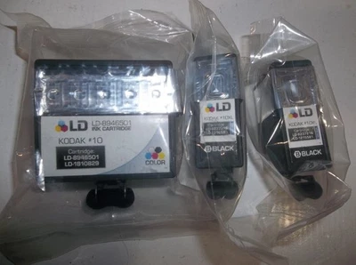 LD Compatible Ink Cartridges Replacements for Kodak #10B #10C 3pk - Image 1 of 4