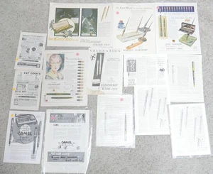 14 Vintage Wahl Eversharp, Camel &Lincoln Fountain Pen Magazine Ads - 1902-1930s - Picture 1 of 5