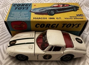 Corgi Toys - 324 Marcos 1800 G.T. With Volvo Engine - Boxed Re-Issue MIB - Picture 1 of 16