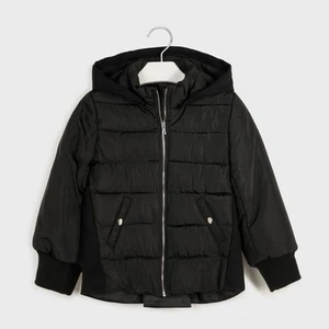 MAYORAL Girls 10 Black Kids Youth Jacket Coat Removable Hood Winter - Picture 1 of 9
