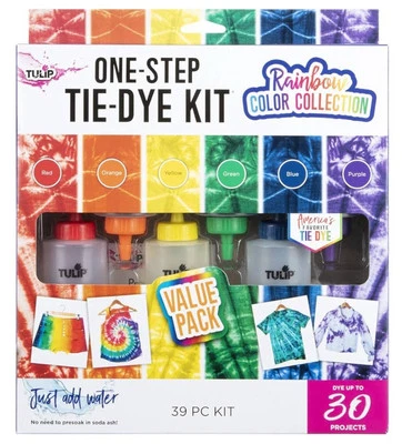 TULIP Fabric Tie-Dye Kits, Rainbow (6 Colors) - FREE 5.5oz Rubber Bands Included - Image 1 of 4