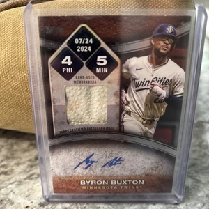 Byron Buxton 2025 Topps Series 2 Rounding The Bases AUTO Relic #/50 #RTBA-BUX - Picture 1 of 3
