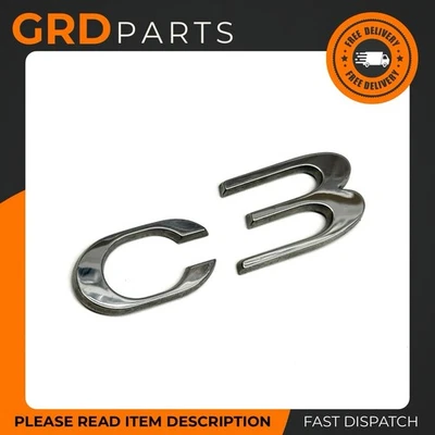 Genuine Citroen C3 MK2 2009-2015 Boot Lid Tailgate Emblem Rear Badge Logo USED - Image 1 of 3