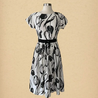 Vestido Floral Sears Vintage Años 60 Deadstock con Cinturón, Vintage Talla 12 Foto 1 de 4