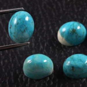 Arizona Turquesa Piedras Preciosas Sueltas Cabujón 16.50 Cts Ovalado 9x7x4 mm Lote 6 Pes - Imagen 1 de 3