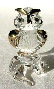 KLIMA Verre étiré doré or fin - PETITE CHOUETTE SUR BRANCHE - Imagen 1 de 1
