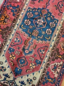 3.4 x 6.7 ANTIQUE FINE HERIZ RUG KULA VINTAGE SERAPI KAZAK USHAK CAUCASIAN KULA - Picture 1 of 12