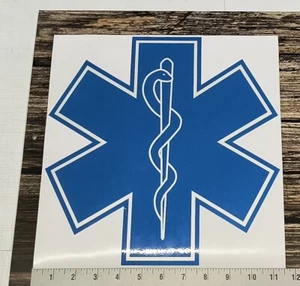 Reflective Fire Ambulance Star of Life sticker decal - 11.5" - Picture 1 of 1