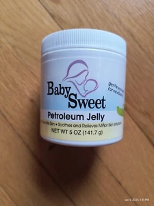 Baby Sweet Petroleum Jelly 5oz Soothes Skin Protects Gentle Enough For Newborns - Picture 1 of 3