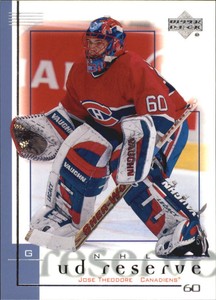 2000-01 UD Reserve Canadiens Hockey Card #45 Jose Theodore