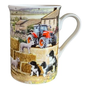 Collie Sheep Fine China Mug Gift Boxed Can Shape Round Puppies Red Tractor Lambs - Picture 1 of 5