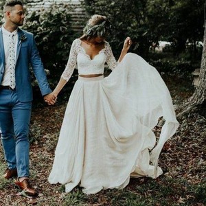 Boho Chiffon Beach Dress Wedding 
