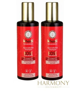 2 x Khadi Rose Hair Repair Shampoo & Conditioner - Repair 210ml - Picture 1 of 2