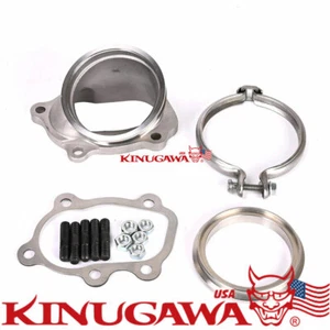 Kinugawa Turbo 5 bolt to 3" V-band Dump Pipe Flange For Nissan CA18 GT25R GT28R - Picture 1 of 3