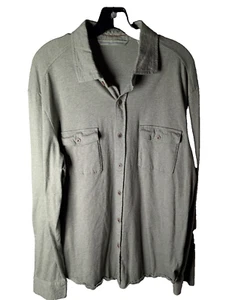 Tommy Bahama Long Sleeve Button Down Pima Cotton Silk Mens Large Resort Green - Bild 1 von 4