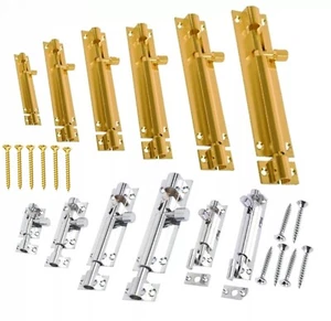Slide Bolt Door Lock 75mm Latch Catch For Bathroom Toilet Shed Bedroom Gate New - Picture 1 of 23