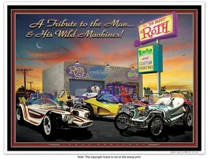IMPRESIÓN ARTÍSTICA HOT ROD por Larry Grossman "Big Daddy" ROTH Studios - Imagen 1 de 2