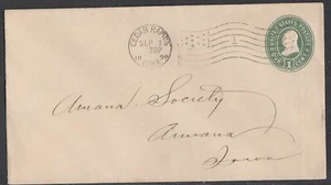 Estados Unidos - 1 de septiembre de 1899 Cedar Rapids, IA Flag Cancelar - Imagen 1 de 1