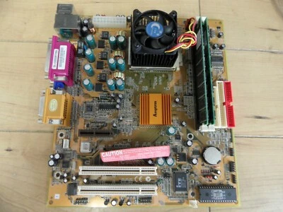 Amptron Motherboard Duron 700 384 Mb Ram - See Pictures - Image 1 of 4