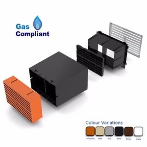 9 x 6 Cavity Sleeve Vent Through Wall Anti Draught Ventilator with Air Bricks - Picture 1 of 9