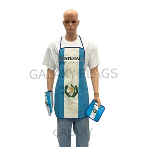 Juego de 3 piezas de cocina y barbacoa bandera de Guatemala con delantal horno guante bache bandera de Guatemala - Imagen 1 de 7