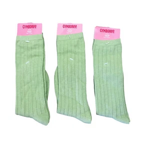 Gymboree Girls Socks Sz 5-7 Yrs NWT Light Green 3 Pairs New Old Stock - Picture 1 of 4