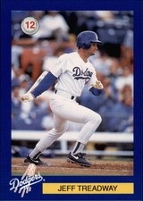 1994 Dodgers Police Baseball Card #25 Jeff Treadway